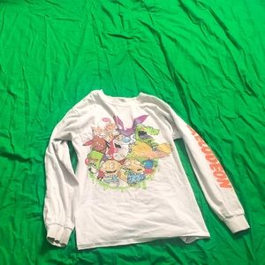 A white Nickelodeon long sleeve shirt